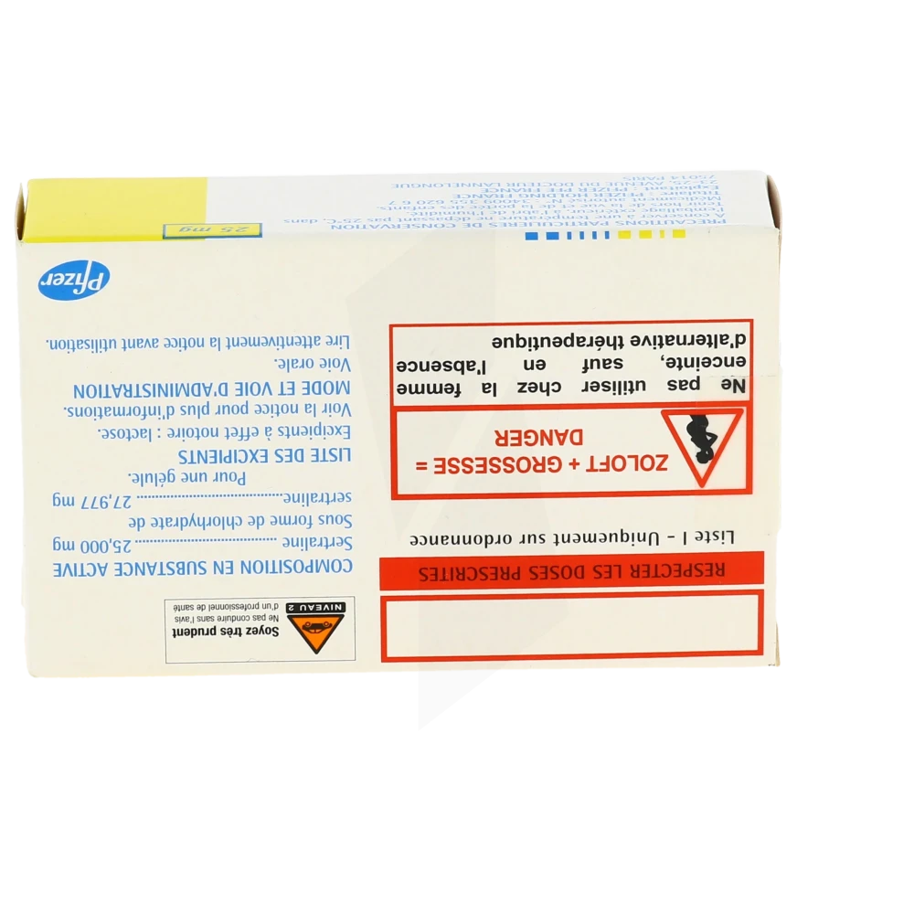 Zoloft comprimé 25 mg
