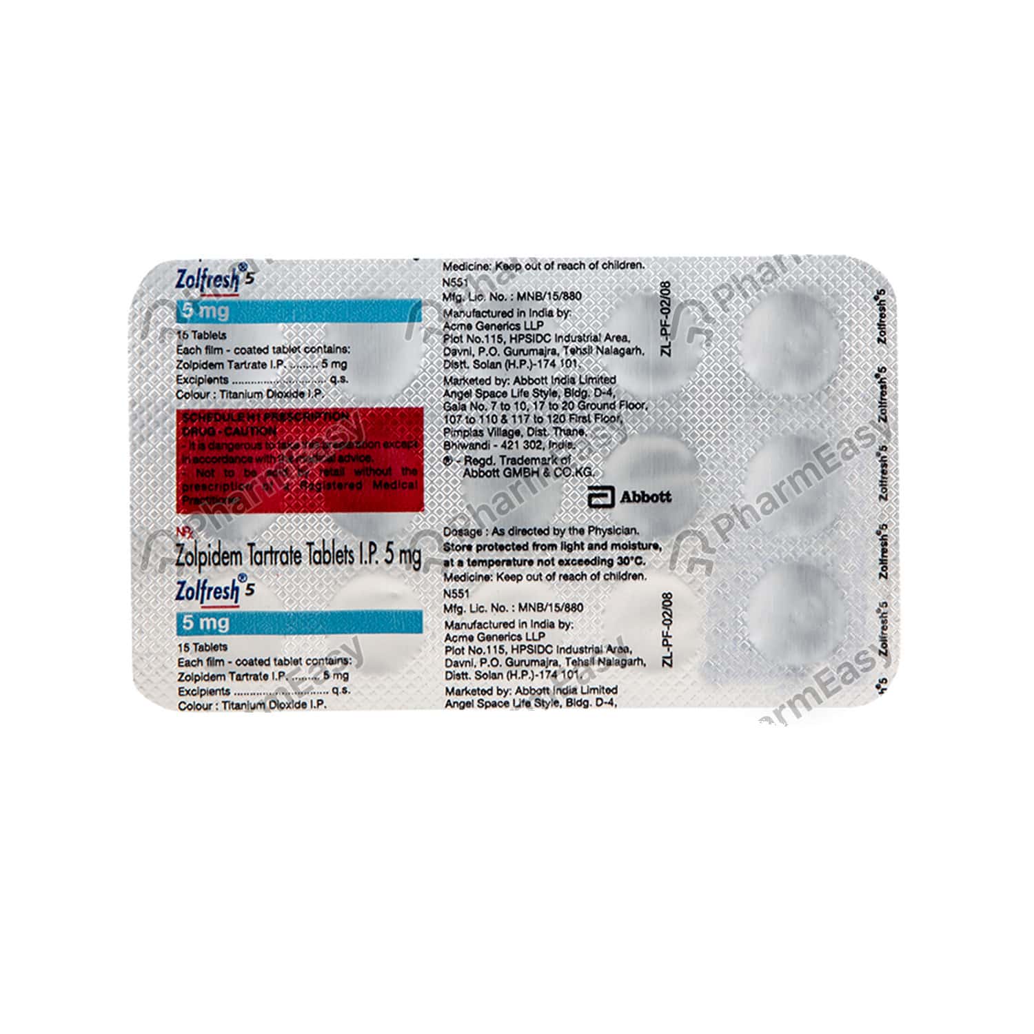 Zolpidem 5 mg prix